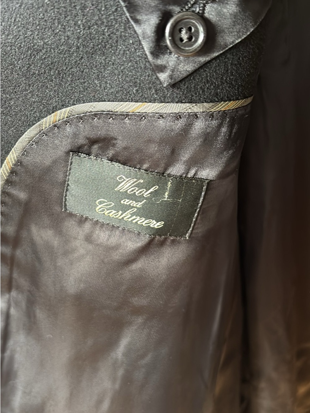JAZ Men's (but could be women worn) Wool & Cashmere coat Made in Italy - Picture 4 of 7